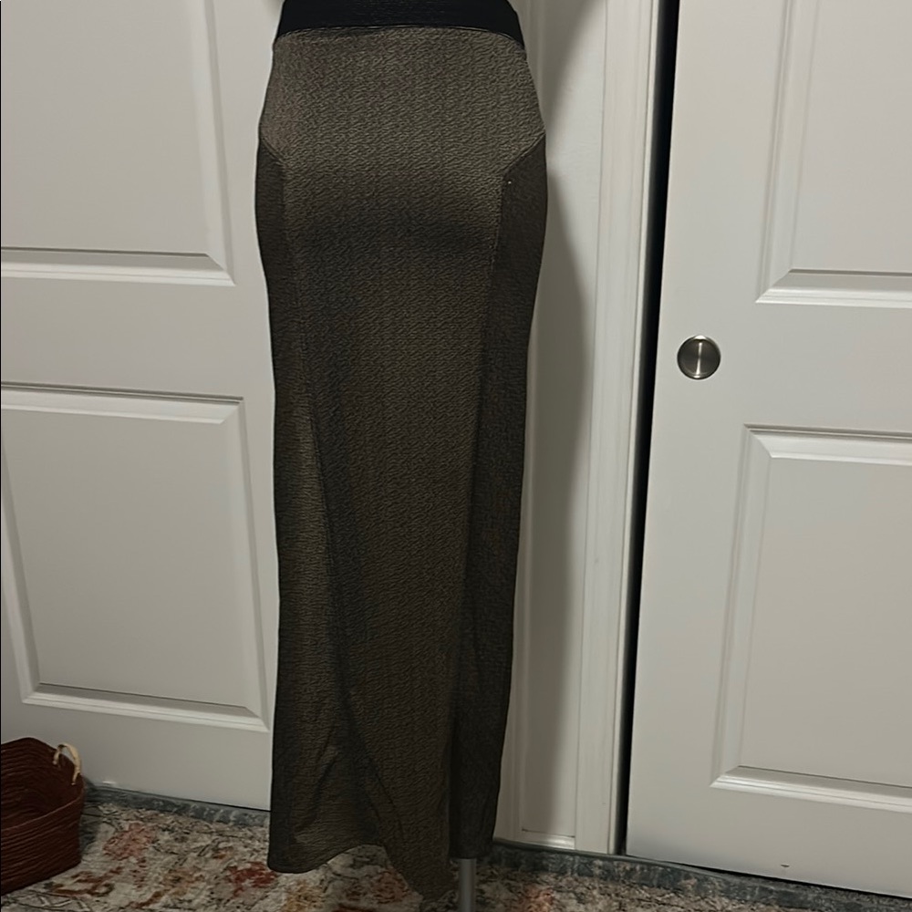 Free People Gray Maxi Pencil Skirt with Slit - Picture 6 of 10